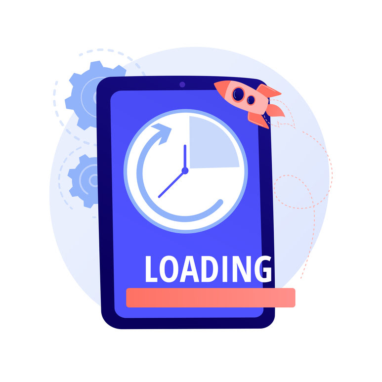 image describe the page loading speed creative.